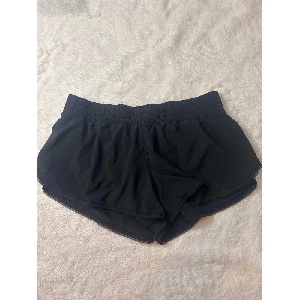 Lululemon Speed Up Shorts Women 8 Black Excellent High Rise Lined 2.5